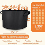Gardzen 6-Pack 25 Gallon Grow Bags, Aeration Fabric Pots - Image 7