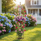 100% Metal Obelisk Garden Trellis 5.5 Feet Tall Sturdy Plant Support - Image 6