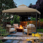 119''x119'' Canopy Replacement Top Double Tiered Gazebo Cover - Image 6