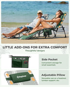 KingCamp 2 Pack Folding Lounge Chair Outdoor, Tanning Chair - Image 7