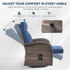 Zero Gravity Patio Swivel Rocking Recliner Chairs Set of 2 - Image 6