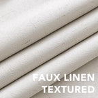 H.VERSAILTEX Ivory Curtains Blackout, 100% Blackout Linen Curtains - Image 4