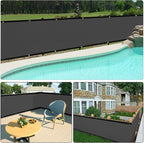 UPGRADE Privacy Fence Screen 5'x42' Dark Grey Outdoor 90% Visibility Blockage - Image 6
