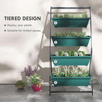 Outsunny Raised Garden Bed, 4 Tier Vertical Garden Planter Set, 4 Outdoor - Image 3