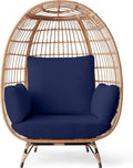 Best Choice Products Wicker Egg Chair, Oversized Indoor Outdoor Lounger by BestChoiceProducts
