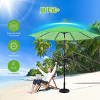 Backyard Expressions 9 ft. Patio Umbrella, Market Table Umbrella w/Tilt and - Image 3