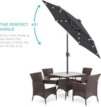 Best Choice Products 7.5ft Outdoor Solar Market Table Patio Umbrella - Image 2