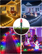100-Pack Plastic Light Stakes, 5.5 Inch Christmas Yard Stakes - Image 6