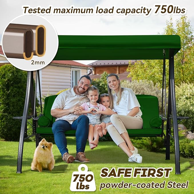 3 in 1 Outdoor Porch Swing - Image 2