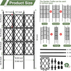 5.25FT Garden Trellis for Climbing Plants Outdoor, Metal Wall Lattice Climbing - Image 2