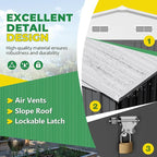 Devoko 10 x 8 FT Outdoor Storage Shed, Metal Garden Sheds & Outdoor Storage - Image 4