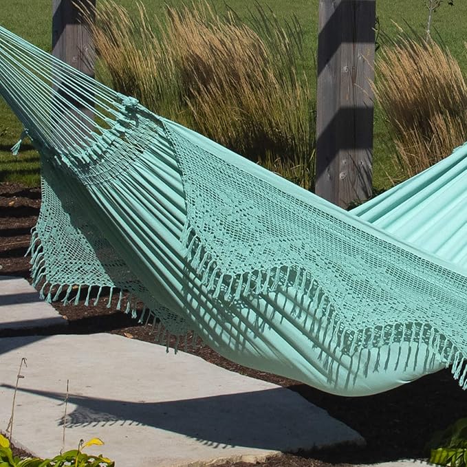 Vivere Authentic Brazilian Cotton Hammock - 450 lb Capacity - Image 3