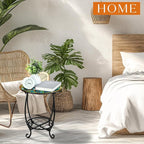 Outdoor Side Table Round Small Mosaic Patio Accent Indoor End Plant Coffee Tea - Image 2