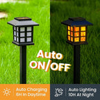 GIGALUMI Solar Lights for Outside, 12 Pack Flickering Flame LED Solar Outdoor - Image 5