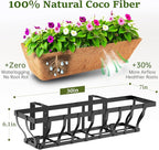 Railing Planter Boxes, Heavy Duty Window Box Planters, Adjustable Balcony - Image 2