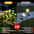 Upgraded Solar Garden Lights, 4 Pack Outdoor Solar Lights, New Round Panel - Image 6