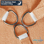 SUNNY GUARD Custom Size 8'x8'x11.3'Peach Fuzz Sun Shade Sail Right Triangle UV - Image 6