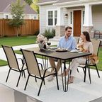 JEAREY Patio Dining Chairs Set of 4, Outdoor Stackable Dining Furniture Set - Image 6