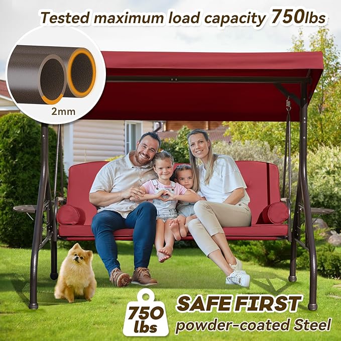 3 in 1 Outdoor Porch Swing - Image 2
