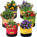 Grow Bags 5 Gallon, 6 Pack Fabric Plant Pots by SouilGoal