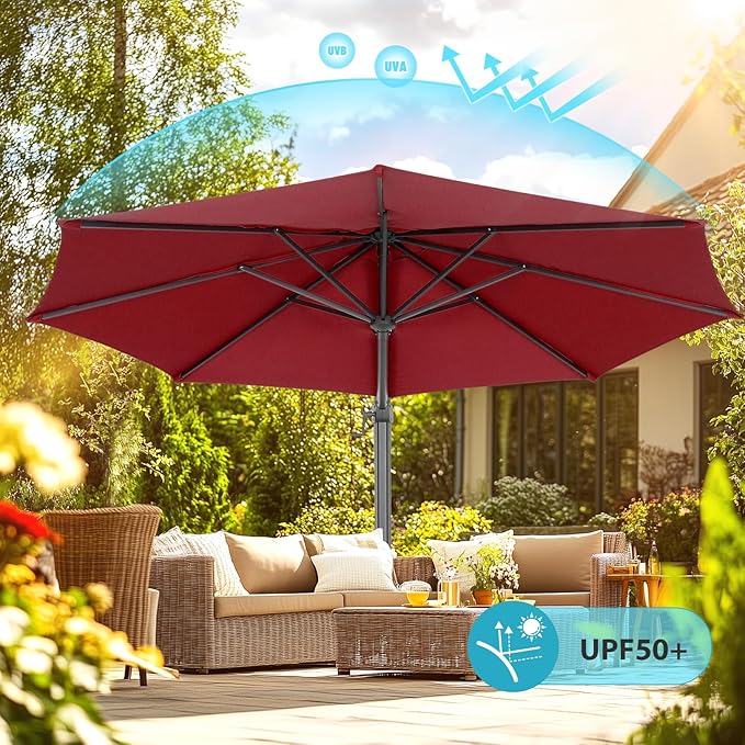 HOTEEL10x10ft Patio Umbrella Cantilever Umbrellas - Image 7