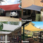 KANAGAWA 6'X8' Rust Red Custom Size Sun Shade Sail Rectangle UV Block Canopy - Image 7