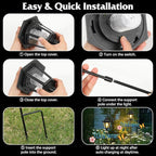 Lewondr Solar Garden Lights Butterfly, 36.6 Inch Solar Lamp Post Light - Image 6