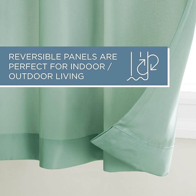 TOWN & COUNTRY BASICS Cabana Solid Heavyweight Indoor Outdoor Curtains - Image 6