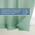 TOWN & COUNTRY BASICS Cabana Solid Heavyweight Indoor Outdoor Curtains - Image 6