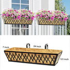 6 Pack 24 Inch Window Boxes Planters Railing Planter Box - Image 6