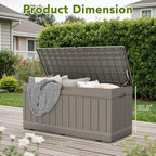 Devoko 78 Gallon Deck Box, Waterproof Resin Outdoor Storage Box - Image 7