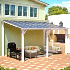 AECOJOY 14' x 8' White Gazebo Outdoor Pergola - Image 4