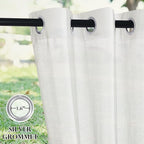 RYB HOME Outdoor Sheer Linen Curtains - Image 4