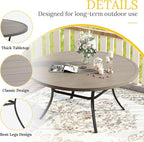 VICLLAX 63" Outdoor Round Patio Table - Image 4
