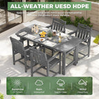 HDPE Outdoor Patio Dining Set - Image 3