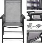 Giantex Set of 4 Folding Patio Chairs, Outdoor Portable Dining Chairs - Image 6