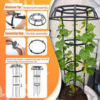 65 Inch Garden Trellis for Climbing Plants Outdoor, Mushroom Top Trellis for - Image 4