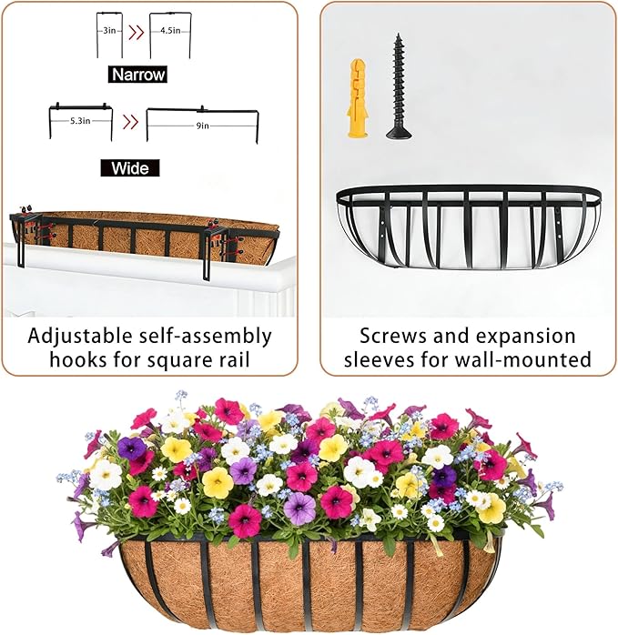 24'' Window Box Railing Planter - Image 6