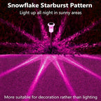 DenicMic Solar Lights Outdoor 10 Pack Waterproof Pink LED Stainless Steel Stake - Image 7