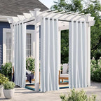 NICETOWN 2 Panels Fixed Outdoor Curtains Waterproof by NICETOWN