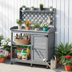 VEVOR Potting Bench Table, Outdoor Gardening Wooden Workstation - Image 8