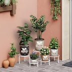 5 Pack Metal Plant Stand Indoor Outdoor Anti-Rust Iron Flower Pot Stand Holder - Image 3