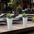Kante Tall Round Planter Set of 2, 18 Inch Tall Decorative Planter Pots - Image 5