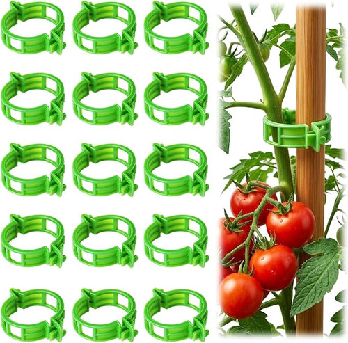 100pcs Tomato Clips for Climbing plants, Plastic Trellis Plant Support Clips by LOOHOI