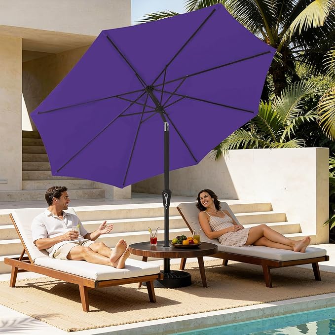 MEWAY 9ft Patio Umbrella Outdoor Table Umbrellas - Image 3