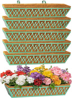 6 Pack 30 Inch Window Boxes Planters Railing Planter Box by KarlliuHOMEGARDEN