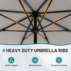 AreShark 9 FT Patio Umbrella for Outdoor, Outdoor Table Umbrella - Image 3