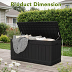 Devoko 78 Gallon Deck Box, Waterproof Resin Outdoor Storage Box - Image 7