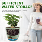 Plant Pots 10/9/8 Inch Self Watering Pots, Plastic Flower Pots, Nursery - Image 5