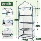 4 Tier Mini Greenhouse for Outdoor Indoor, Waterproof Heavy Duty Small - Image 5